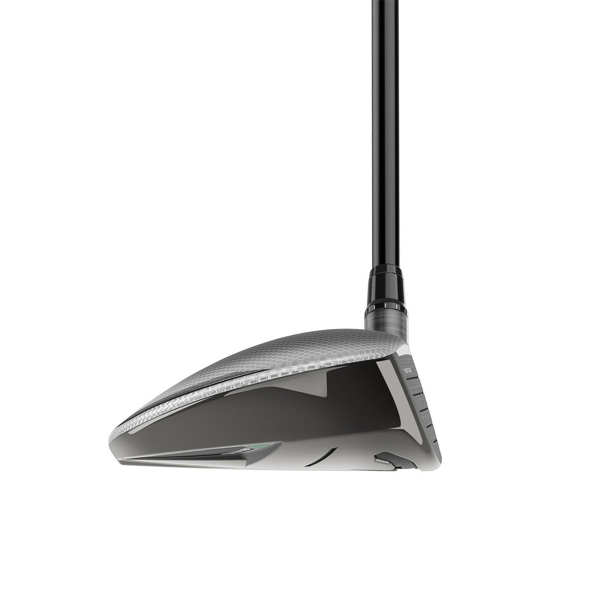 TaylorMade Qi35 fairwaywood, sulan med justerbar loft sleeve sedd underifrån
