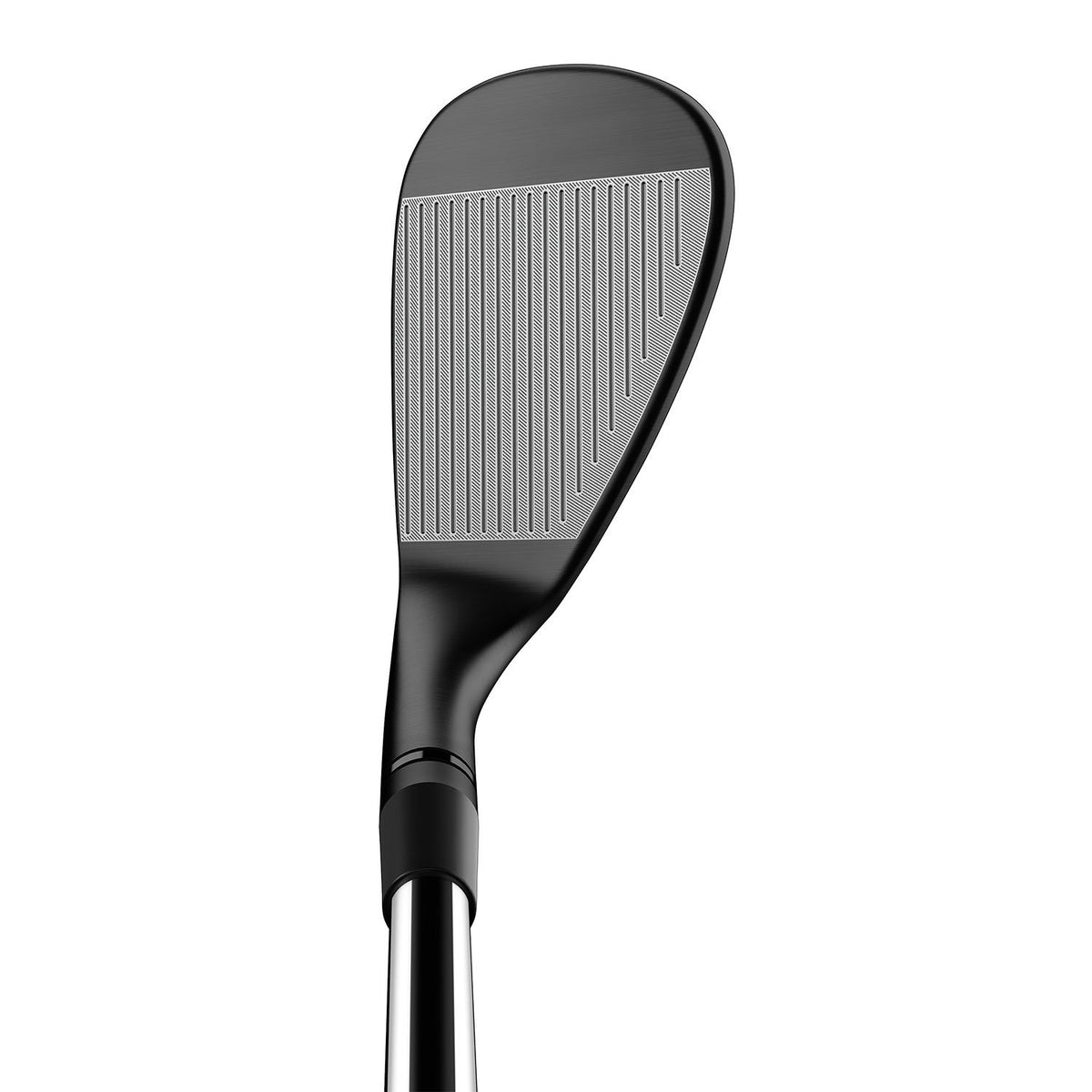 TaylorMade MG4 Black wedge, träffytan med Spin Tread sedd framifrån