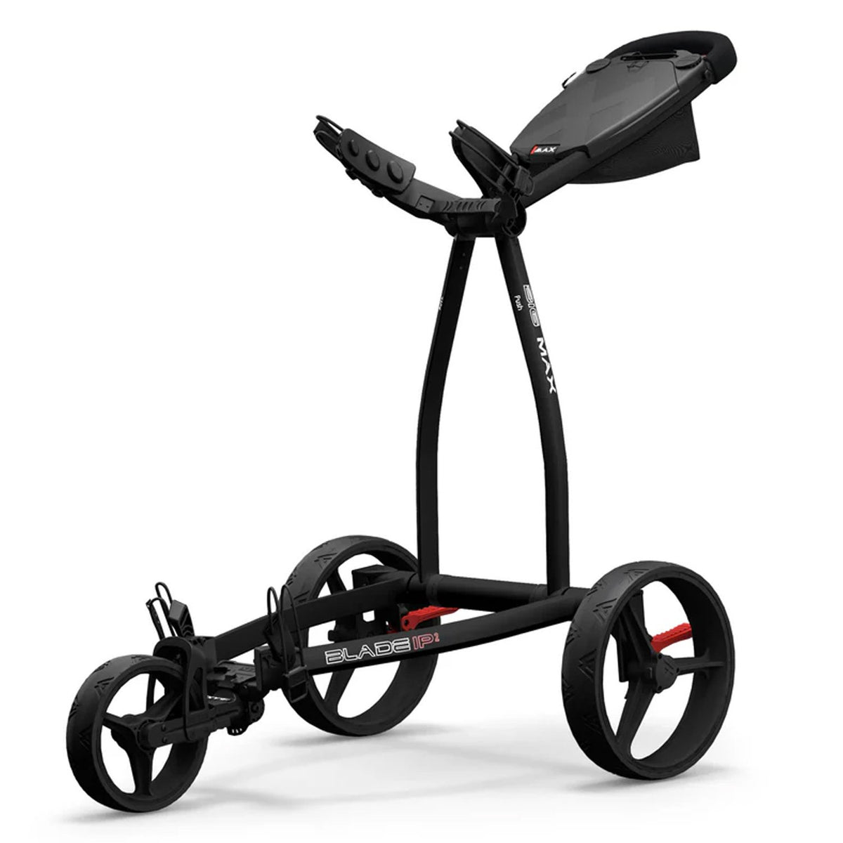 BIG MAX Blade IP 2.0 svart pushvagn uppfälld med XL-organizerpanel