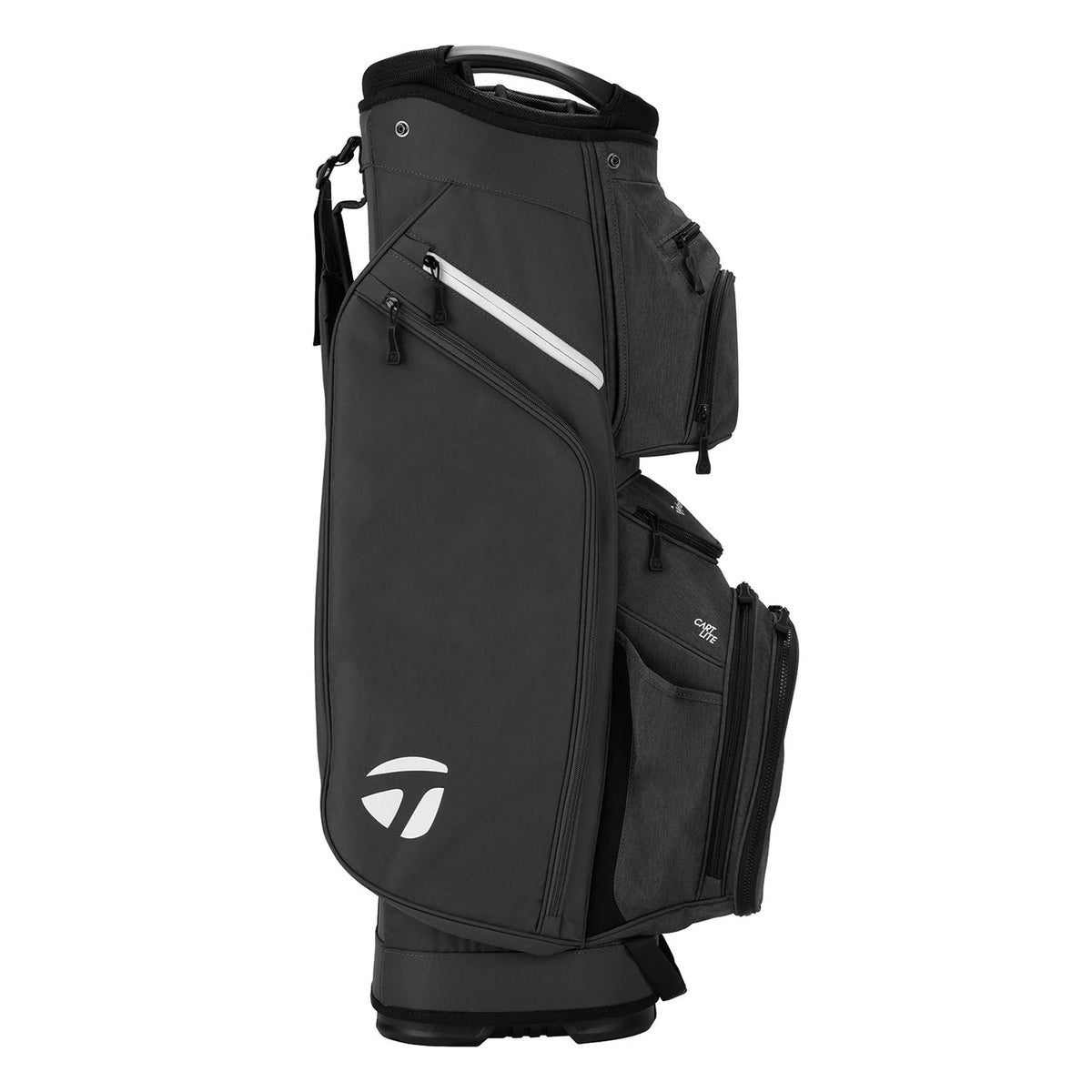 TaylorMade Cart Lite i grått och blått, vy av 14-delad topp