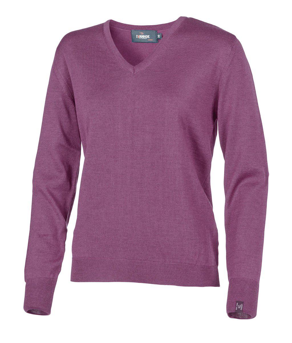 Ivanhoe Merino V-neck dam V-ringad tröja i merinoull, framifrån
