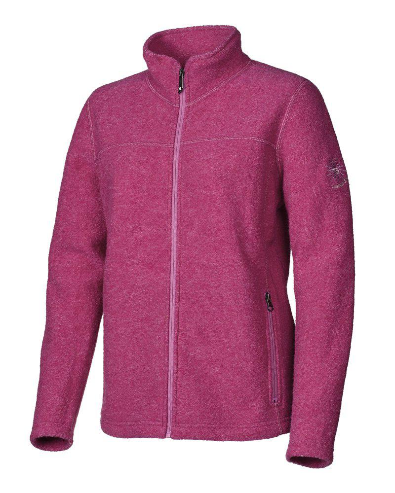 Ivanhoe Beata full zip kofta med flatlocksömmar i kontrastfärg