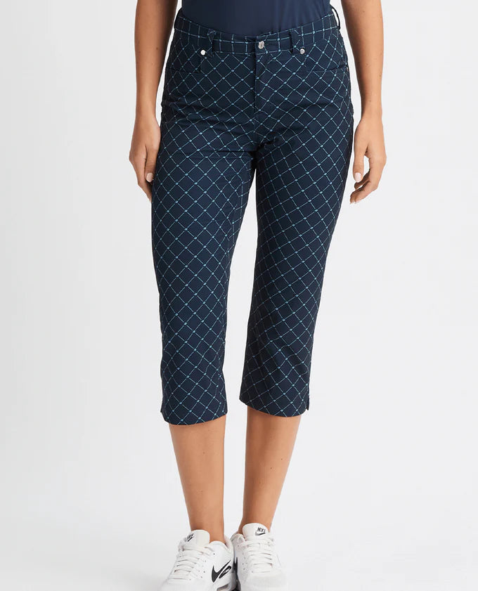 Röhnisch Chie Comfort Capri Micro R Check Navy Dam