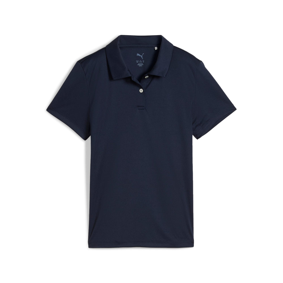 Puma Pure Golfpolo flicka i Deep Navy, framifrån