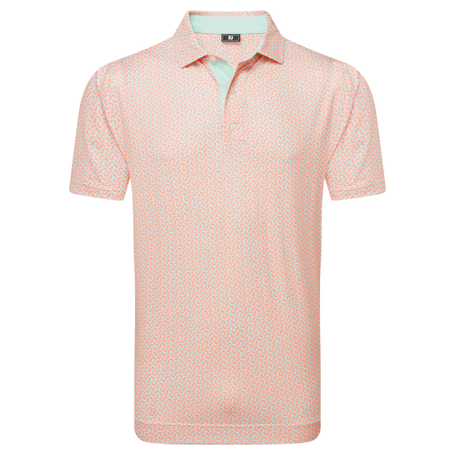FootJoy Citrus Print Lisle Golfpiké Herr – bild 3
