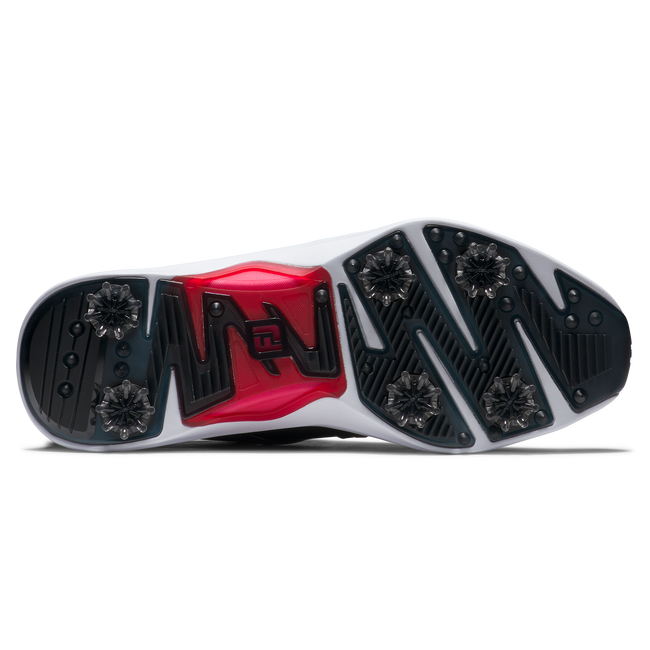 FootJoy Hyperflex golfsko, vy av yttersulan med soft spikes och OptiFlex-zoner