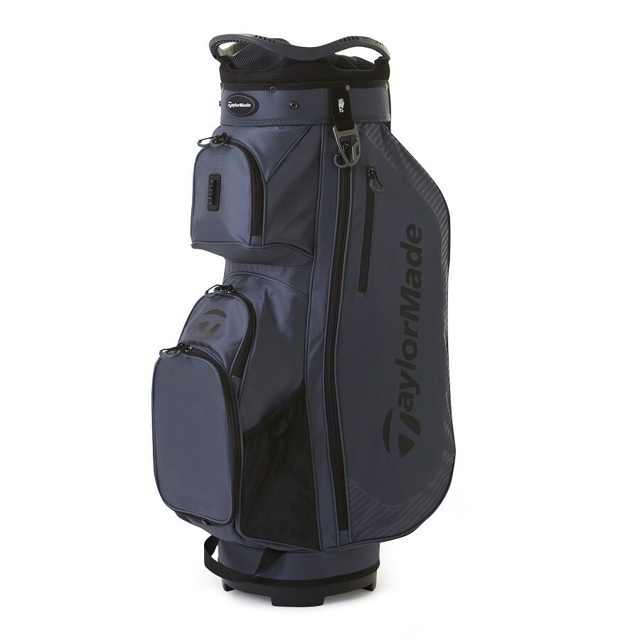 TaylorMade Pro Cart vagnbag i grått med 14-delad topp, sedd från sidan