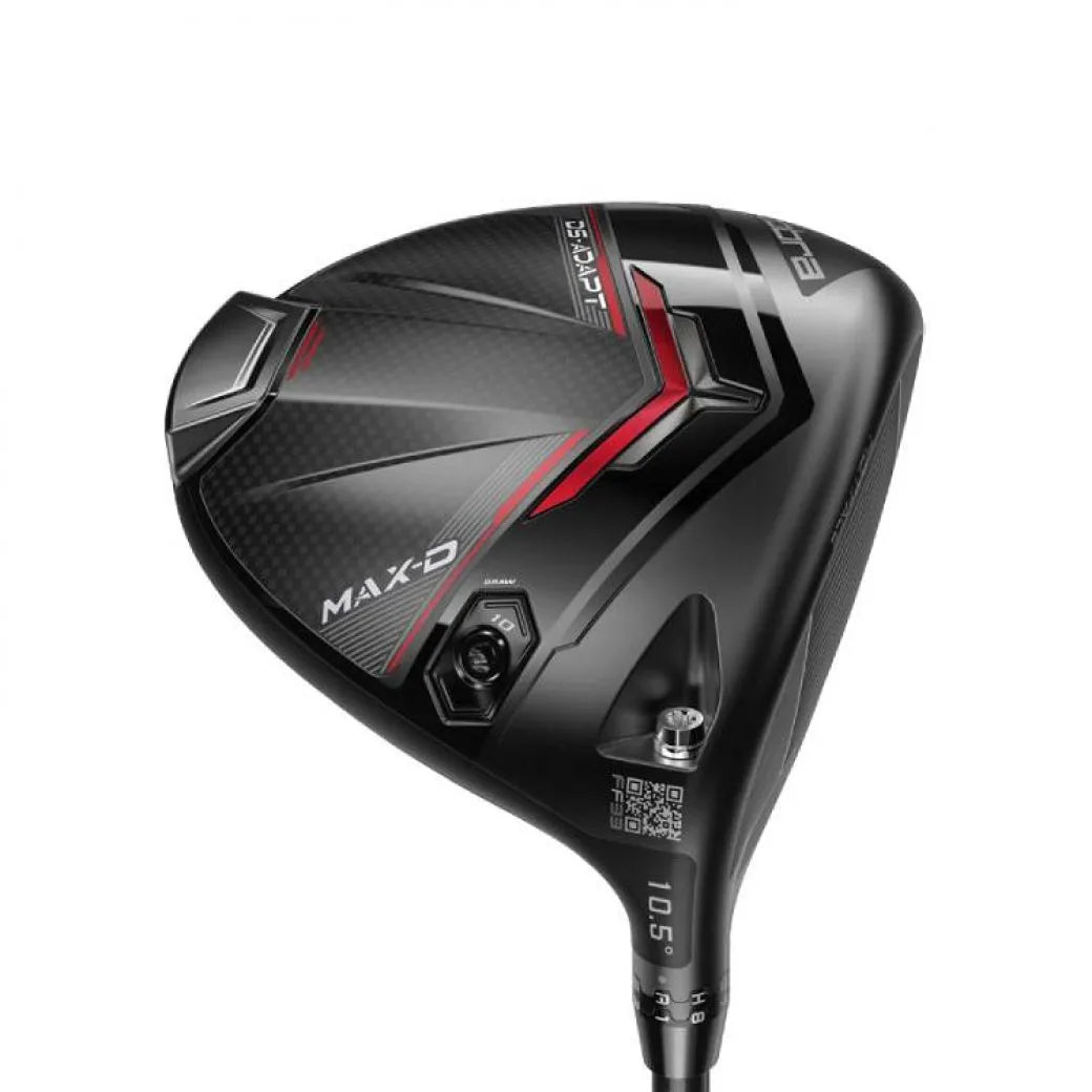 Cobra DS-Adapt MAX-D driver, klubbhuvudet sett snett framifrån