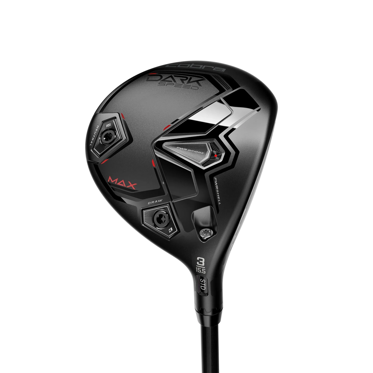 Cobra Darkspeed MAX fairwaywood, klubbhuvudet sett snett framifrån