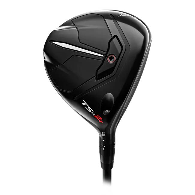 Titleist TSR2+ fairwaywood, klubbhuvudet sett snett framifrån