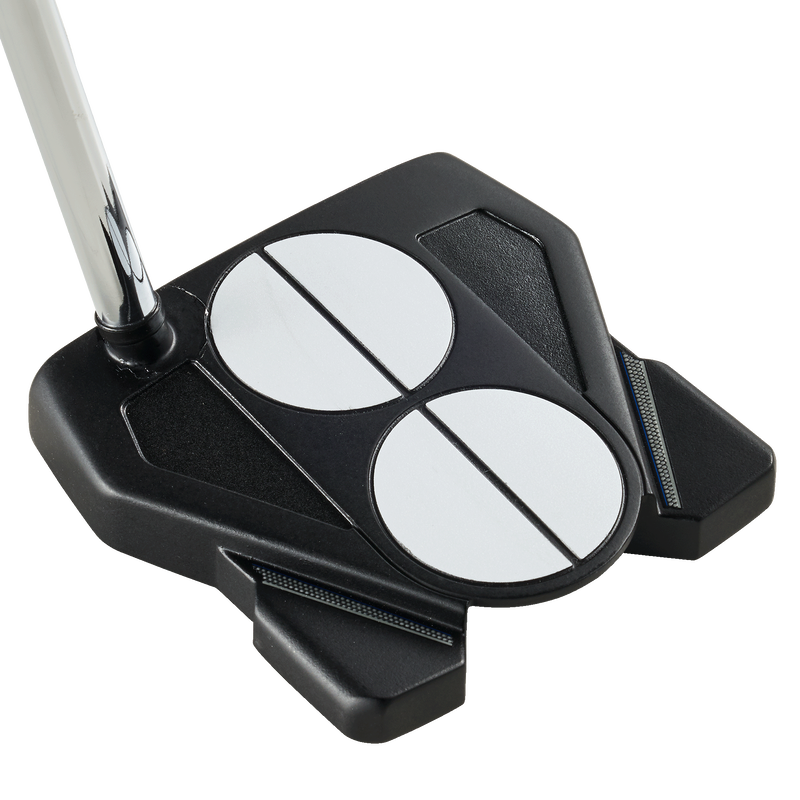 Odyssey 2-Ball Arm Lock mallet-putter, vy av det längre skaftet och klubbhuvudet