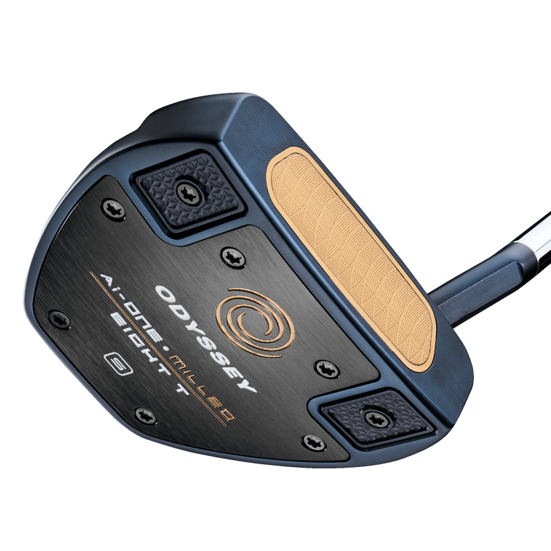Odyssey AI-ONE Milled Eight helfräst mallet-putter med Slant-hals, vy av sula