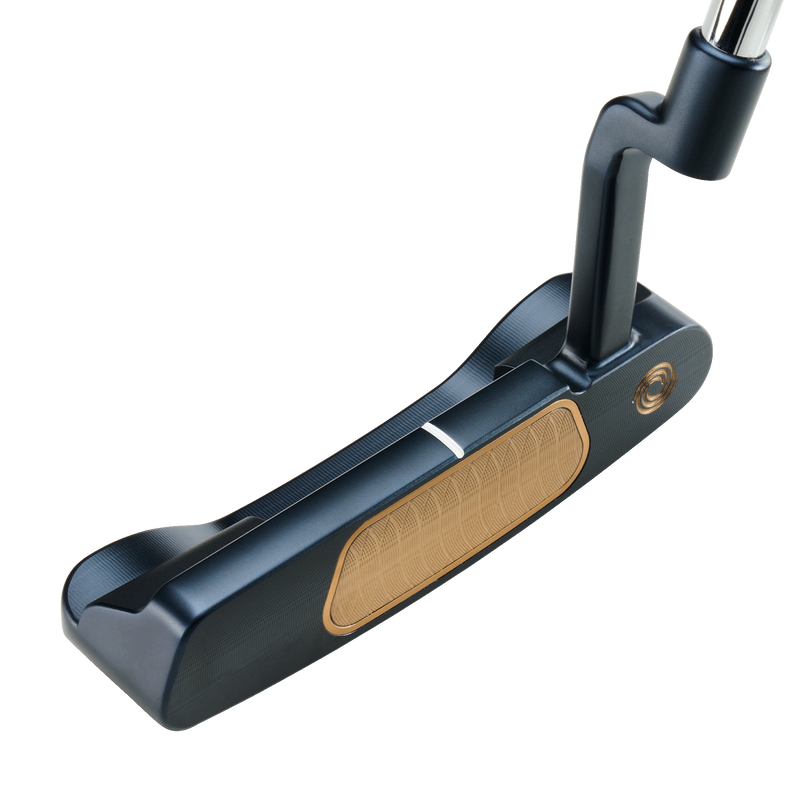 Odyssey AI-ONE Milled One helfräst blad-putter, sedd ovanifrån vid adress