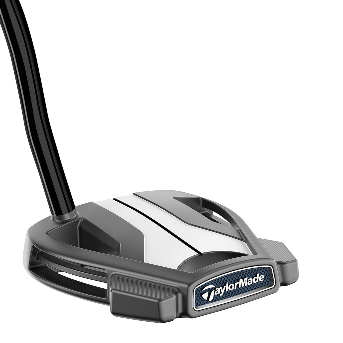 TaylorMade Spider Tour X DB mallet-putter, vy av Pure Roll-träffytan och Gunmetal PVD-finish