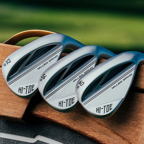 TaylorMade Milled Grind HI-Toe 3 Chrome wedge, närbild på mikroribbor