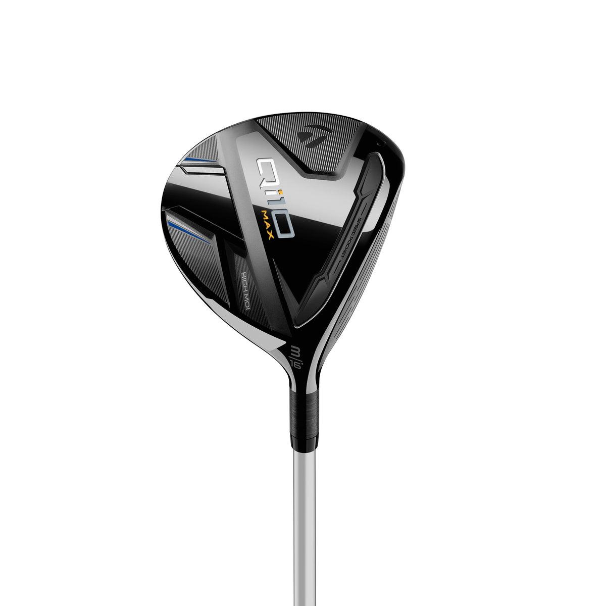 TaylorMade Qi10 Max Dam fairwaywood, klubbhuvudet sett snett framifrån