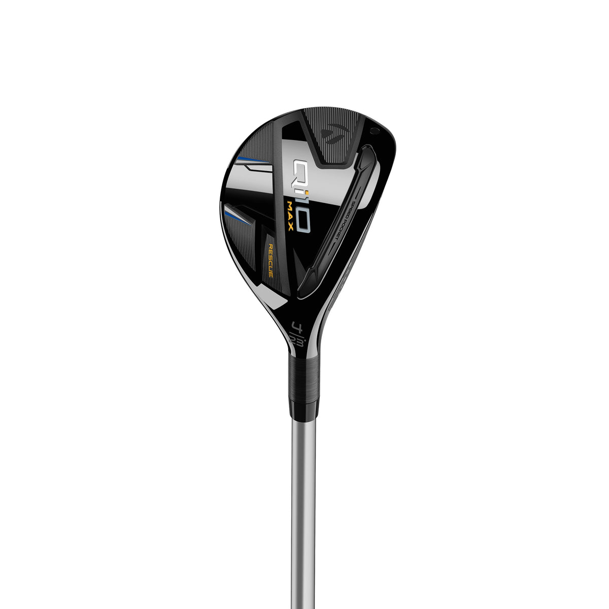 TaylorMade Qi10 MAX Rescue hybrid sedd från adress med Carbon Crown