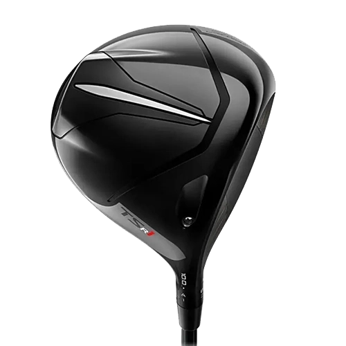 Titleist TSR1 driver, klubbhuvudet sett snett framifrån