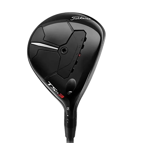 Titleist TSR3 fairwaywood, klubbhuvudet sett snett framifrån