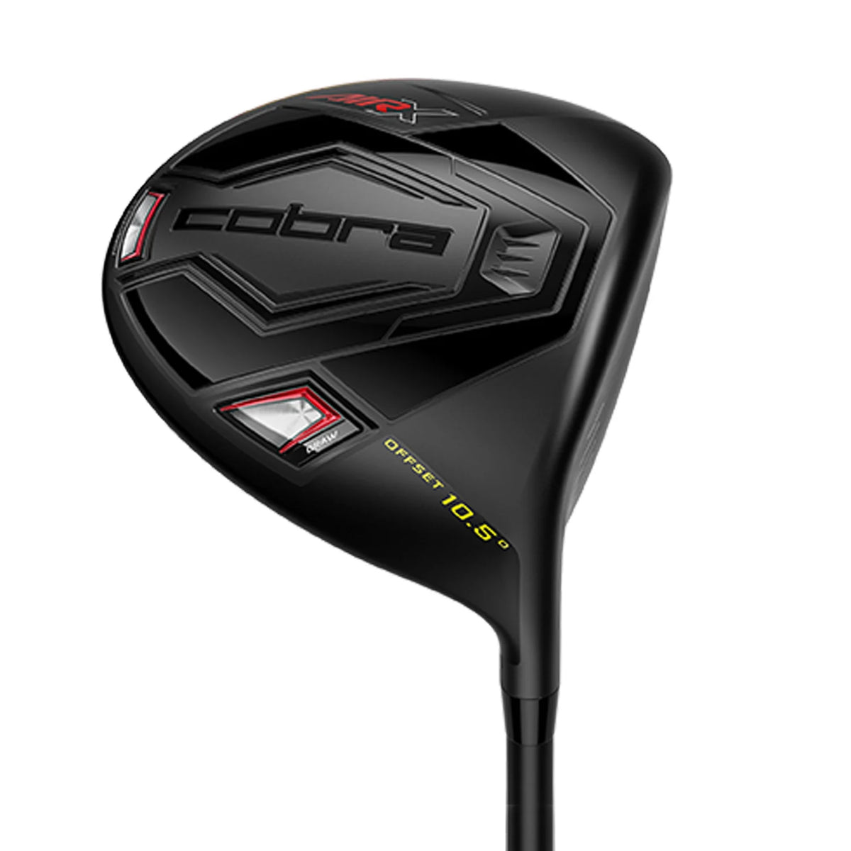 Cobra AIR-X Svart driver, klubbhuvudet sett snett framifrån