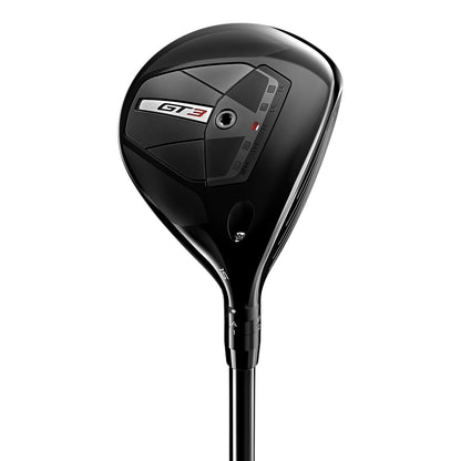 Titleist GT3 fairwaywood, klubbhuvudet sett snett framifrån