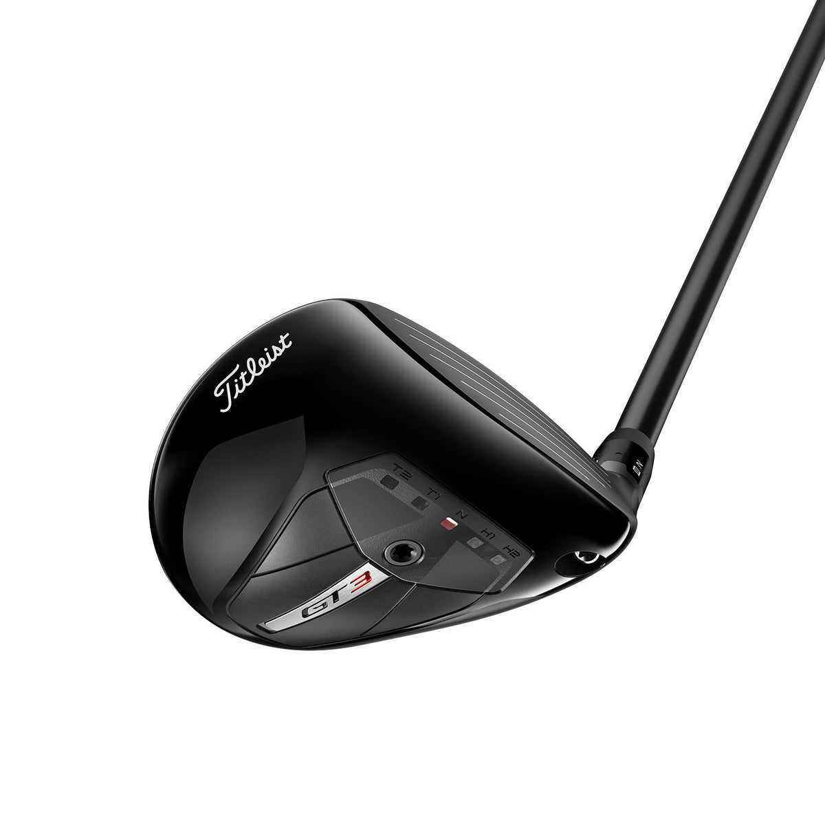 Titleist GT3 fairwaywood sedd uppifrån vid adress