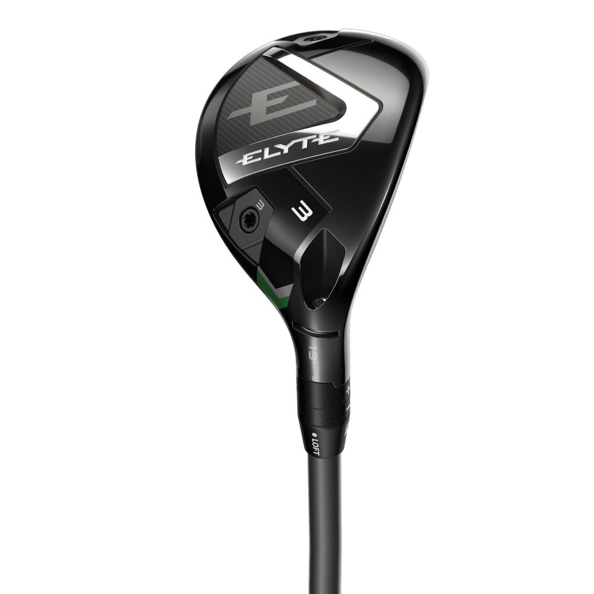 Callaway Elyte hybrid, klubbhuvudet sett snett framifrån