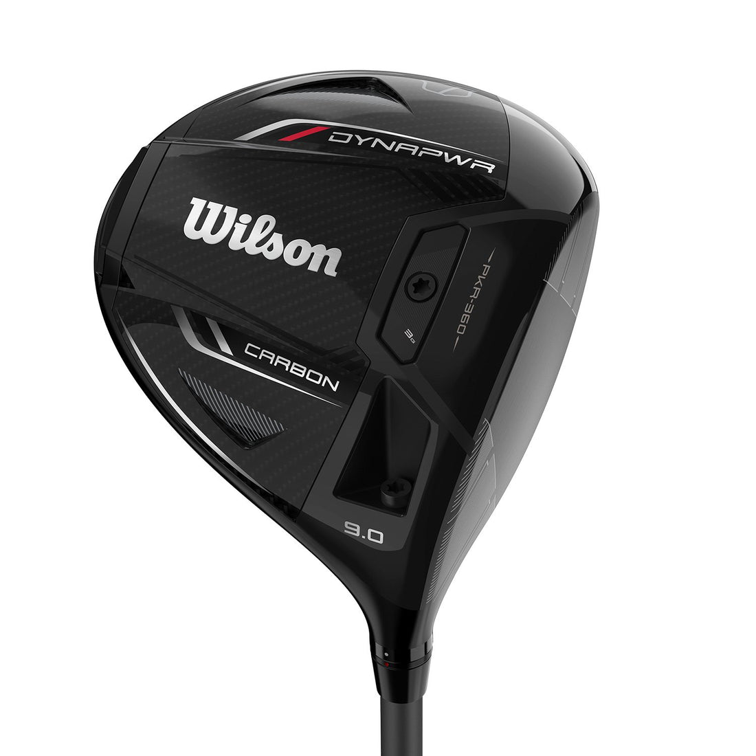 Wilson Dynapower Carbon driver, klubbhuvudet sett snett framifrån