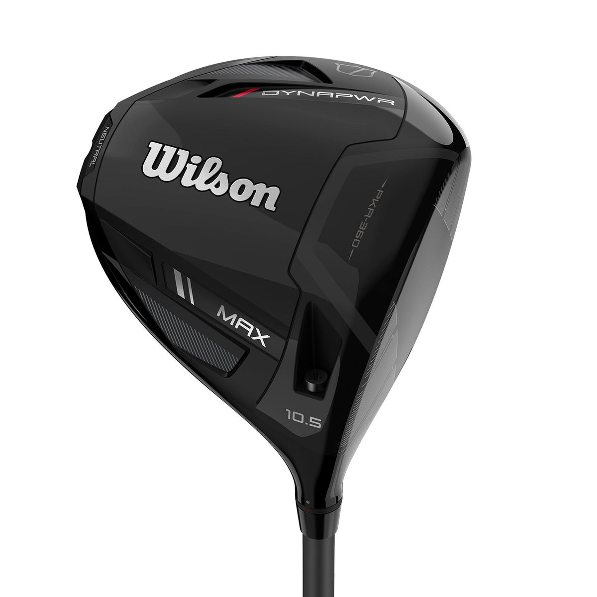 Wilson Dynapower MAX driver, klubbhuvudet sett snett framifrån