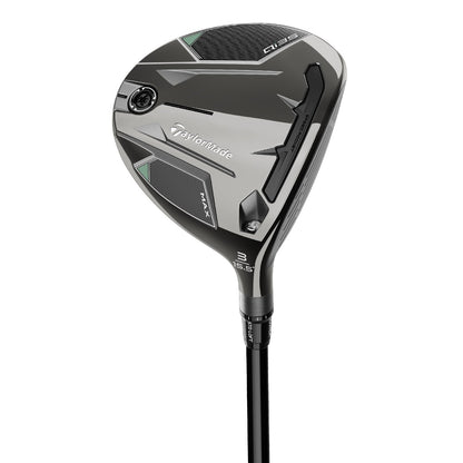 TaylorMade Qi35 Max fairwaywood, klubbhuvudet sett snett framifrån