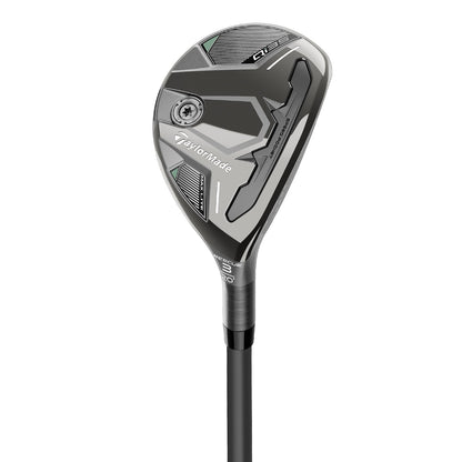 TaylorMade Qi35 Max Lite hybrid, klubbhuvudet sett snett framifrån