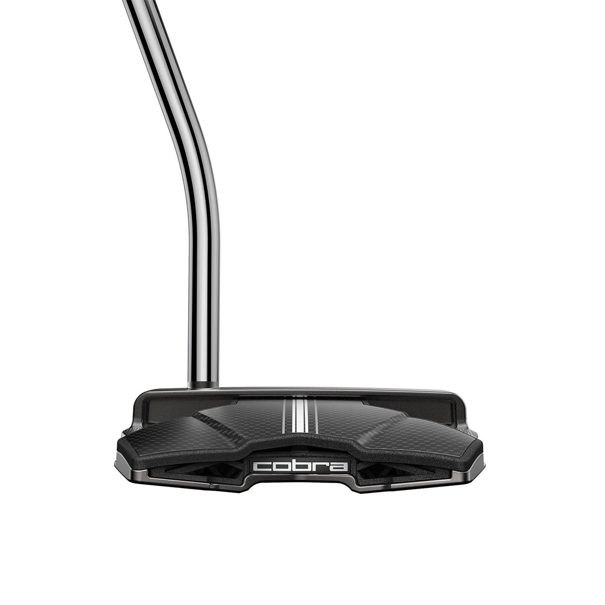 Cobra 3Dp Agera Single Bend mallet-putter, vy av 3D-printad lattice-sula med vikter