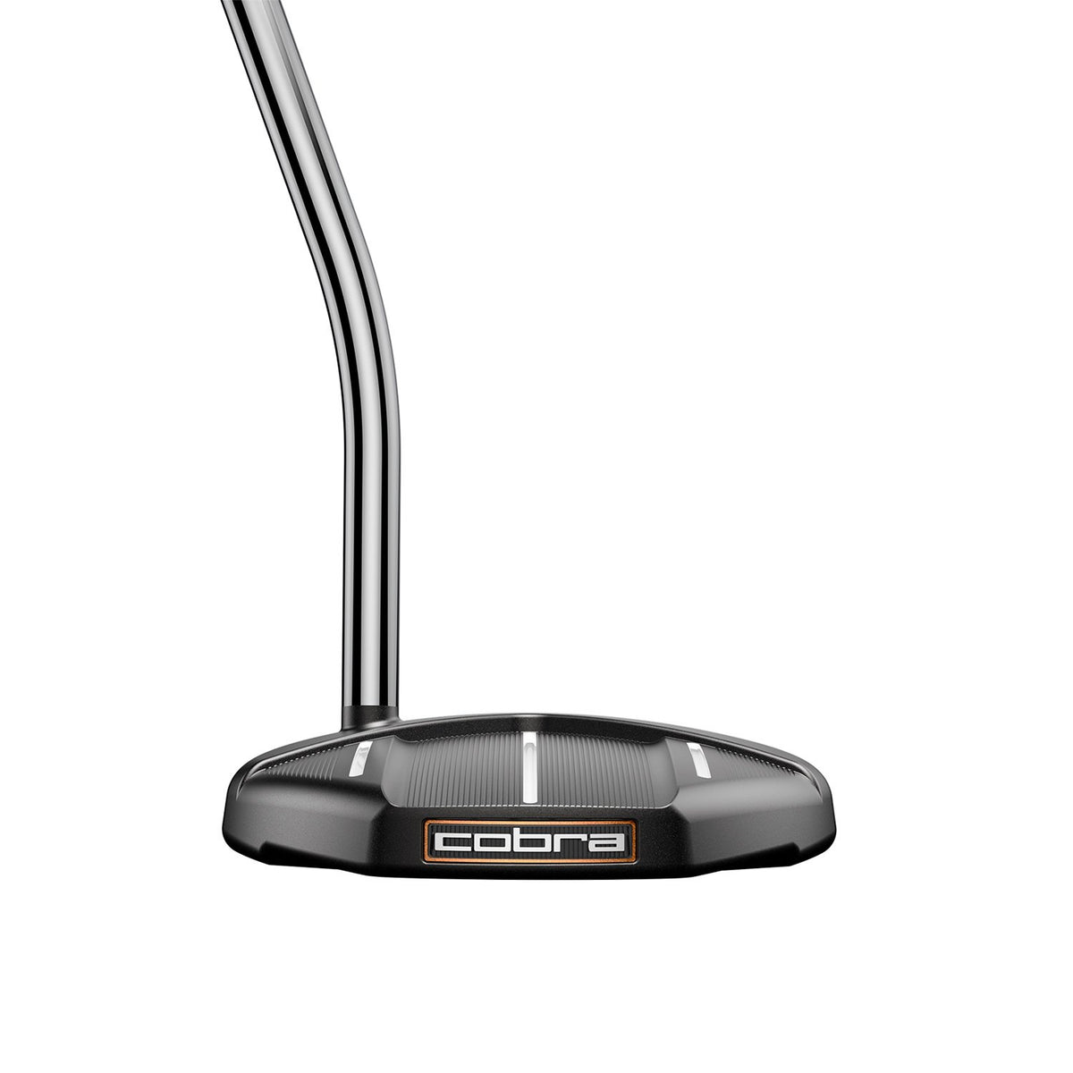 Cobra Vintage Cuda Single Bend mallet-putter, vy av sula med utbytbar vikt