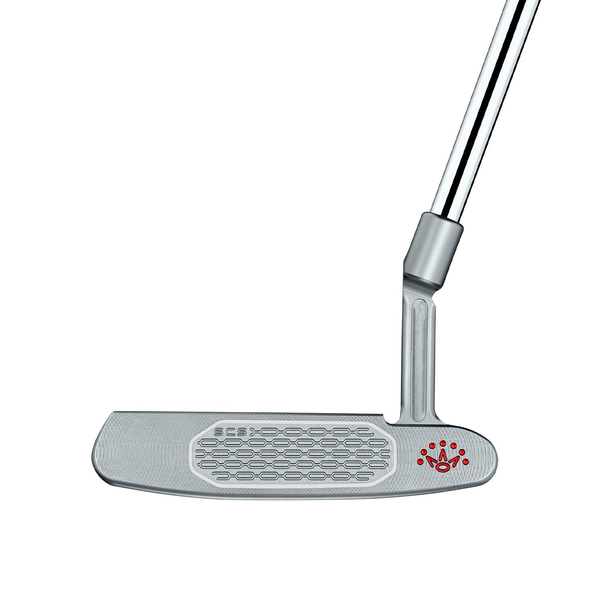 Scotty Cameron Newport putter, baksidan med Cherry Bomb och tungstenvikter