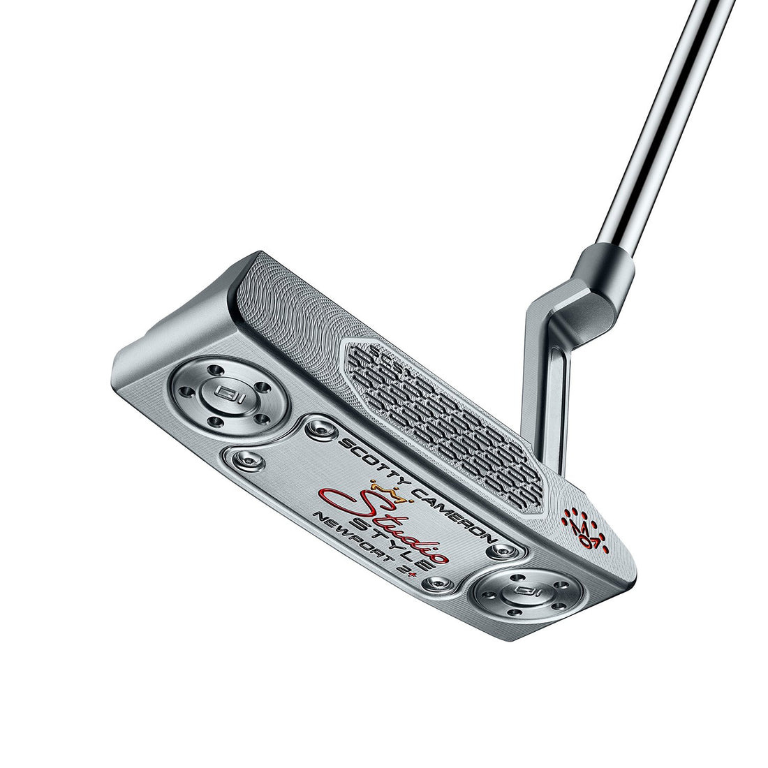 Scotty Cameron Newport 2 Plus putter, 2025 Super Select, sedd ovanifrån vid adress