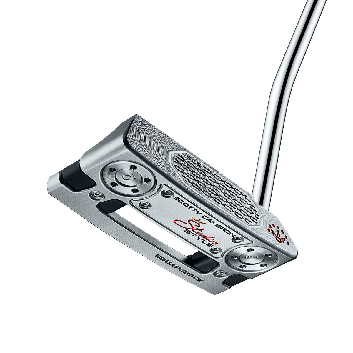 Scotty Cameron Squareback mallet-putter, 2025 Super Select, sedd ovanifrån vid adress