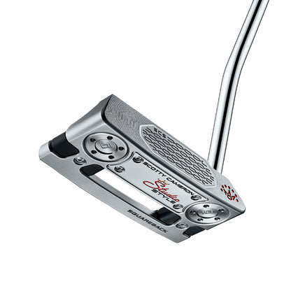 Scotty Cameron Squareback mallet-putter, 2025 Super Select, sedd ovanifrån vid adress