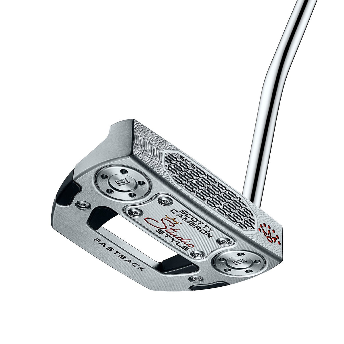 Scotty Cameron Fastback LD mallet-putter, 38 tum, sedd ovanifrån vid adress