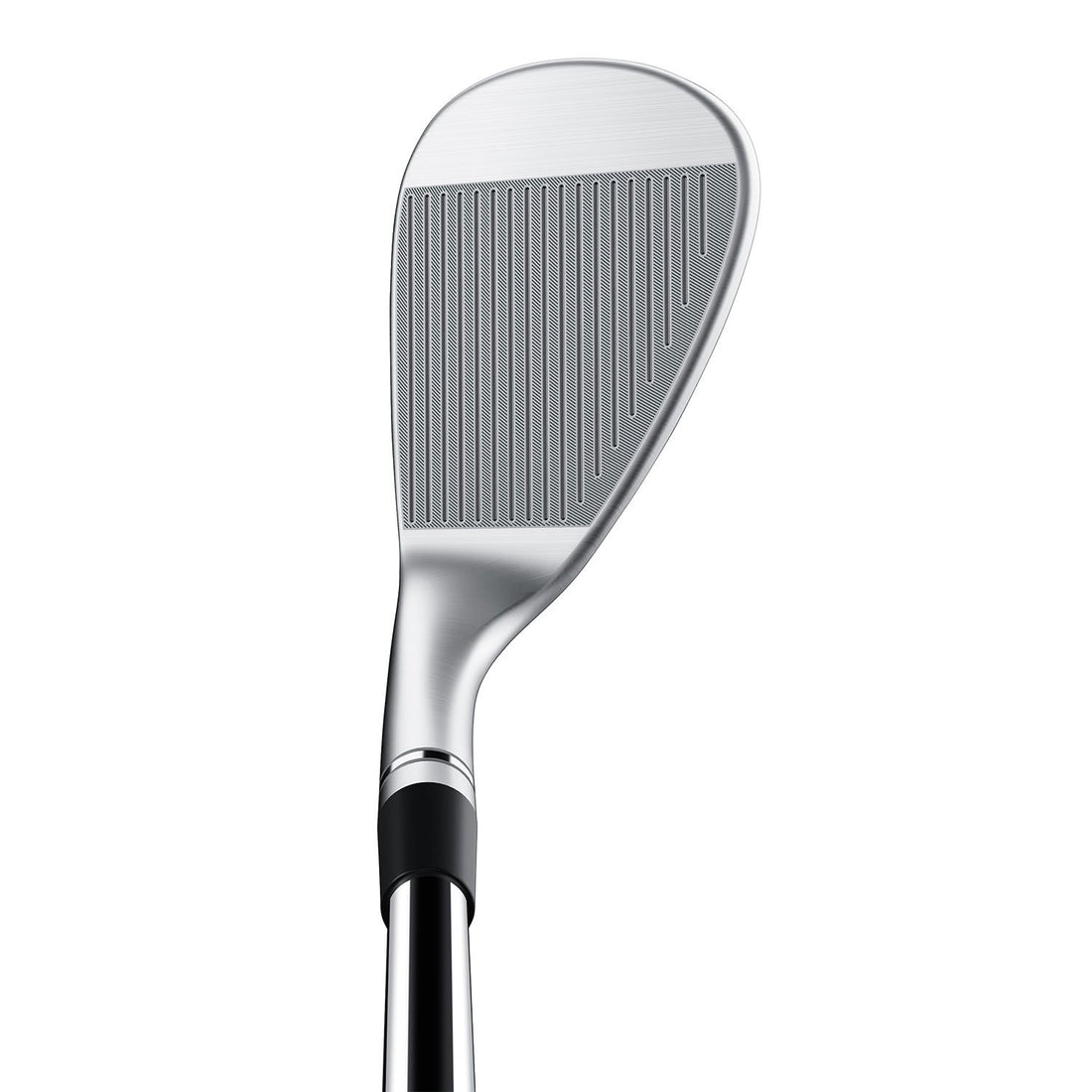 TaylorMade MG4 Chrome wedge, träffytan med Spin Tread sedd framifrån