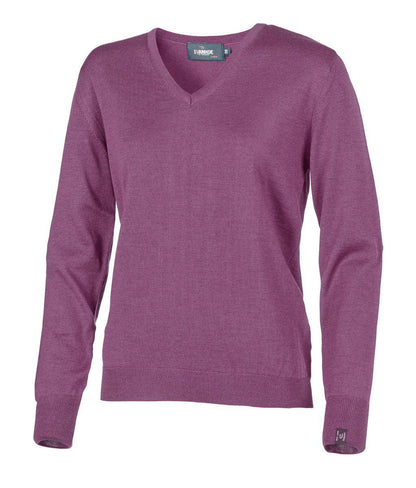 Ivanhoe Merino V-neck dam V-ringad tröja i merinoull, framifrån