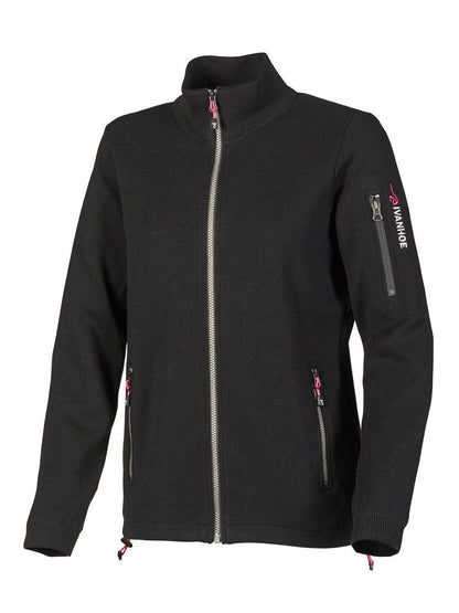 Ivanhoe Hedda Windbreaker dam i svart, merinojacka med dragkedja