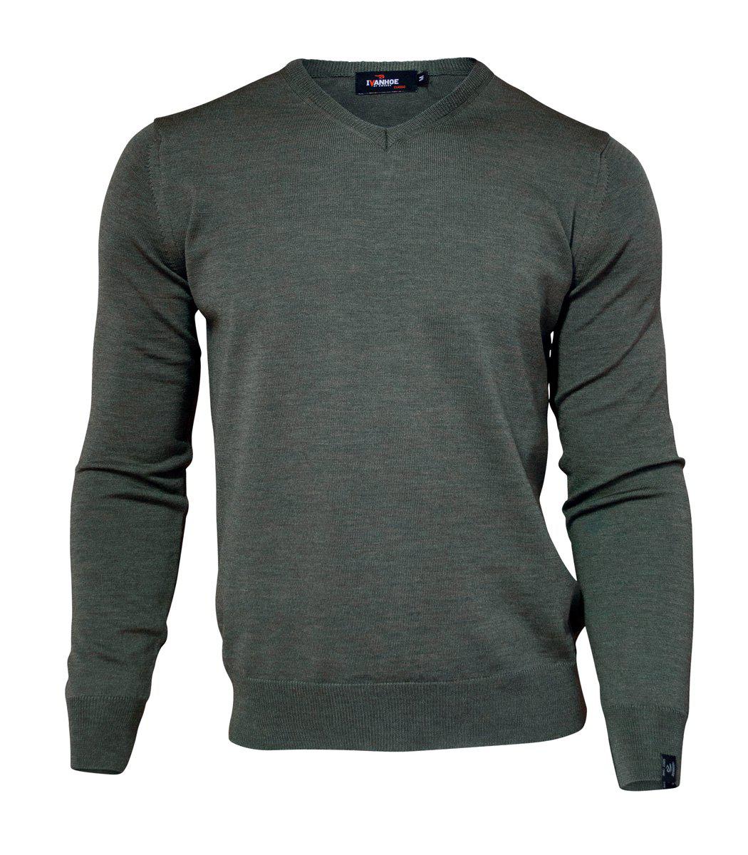Ivanhoe Merino V-Neck herr V-ringad tröja, sedd från sidan
