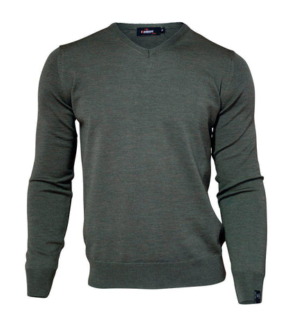 Ivanhoe Merino V-Neck herr V-ringad tröja, sedd från sidan