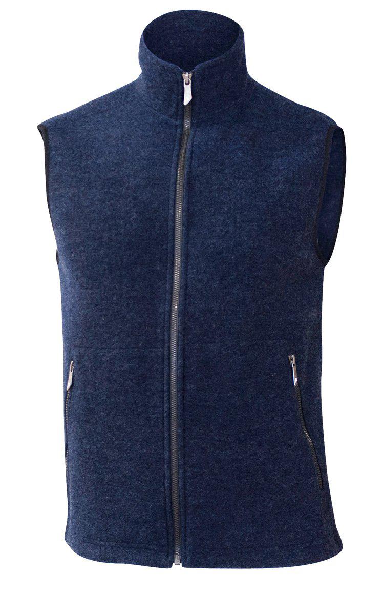 Ivanhoe Kurre vest herr ullväst i light navy, framifrån