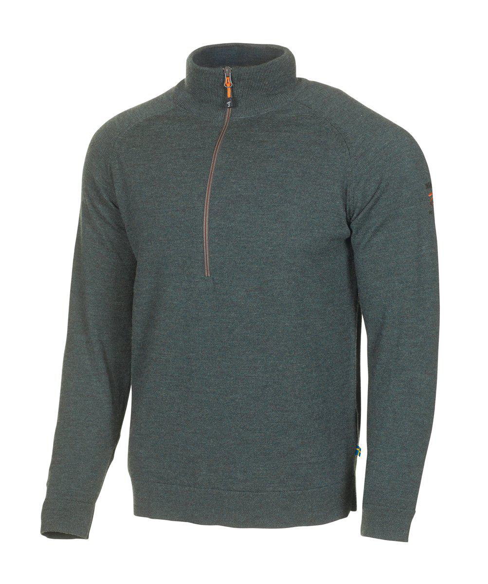Ivanhoe Jojje half zip herr, stickad half-zip-tröja framifrån