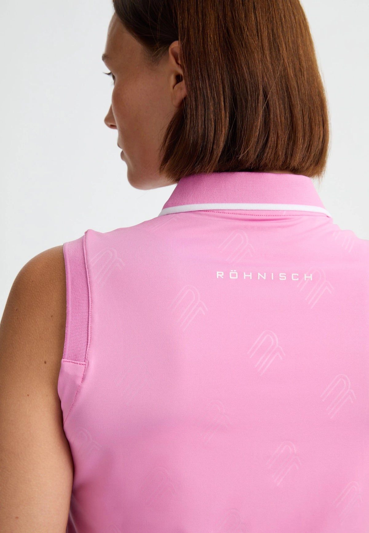 Röhnisch Deni Sleeveless Poloshirt Dam Fuchsia Pink