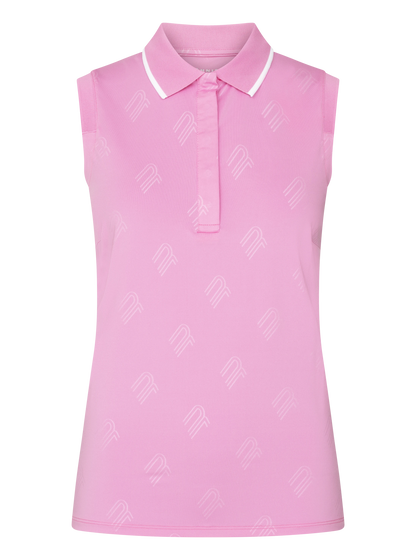 Röhnisch Deni Sleeveless Poloshirt Dam Fuchsia Pink