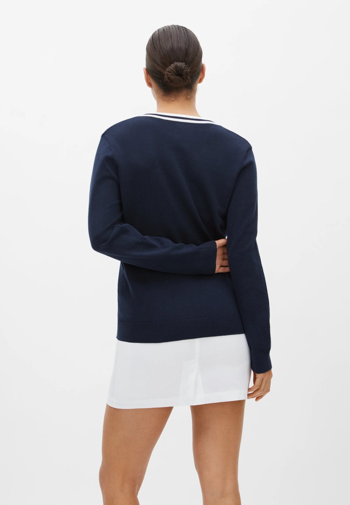 Röhnisch Adele Knitted Sweater Dam Navy/White