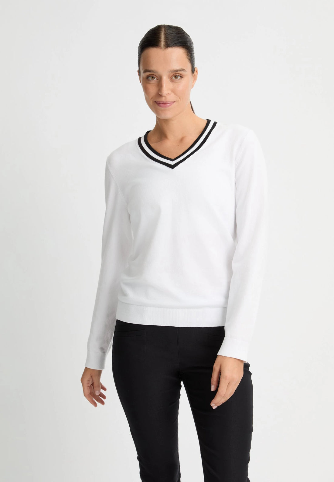 Röhnisch Adele Knitted Sweater Dam White/Black