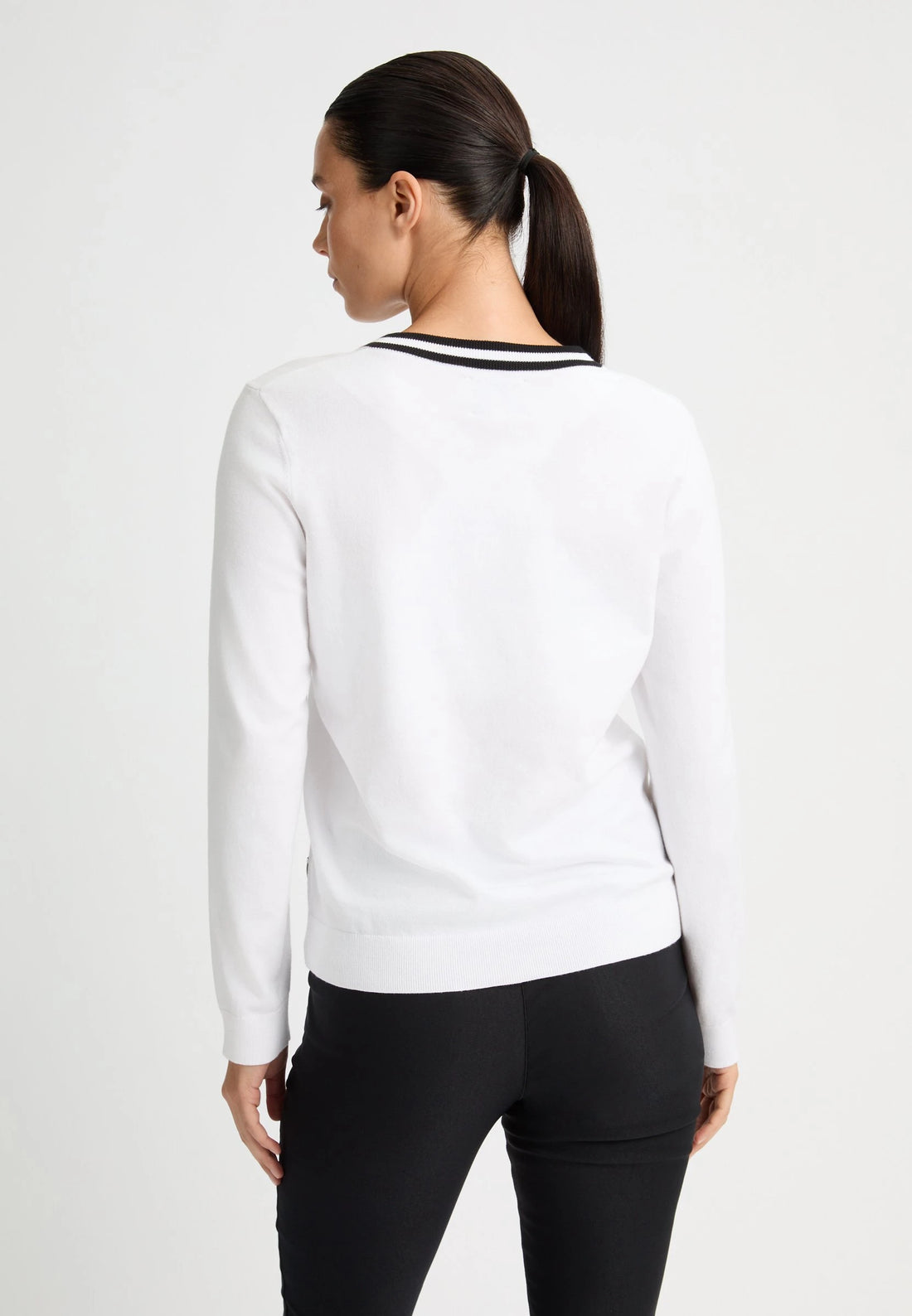 Röhnisch Adele Knitted Sweater Dam White/Black